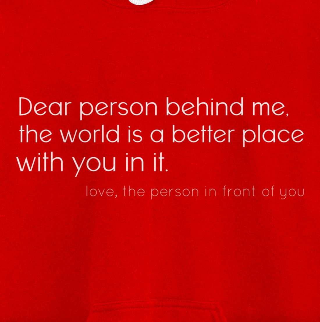 Dear Person Depression Awareness Inspiration Positive Quote Pullover Hoodie