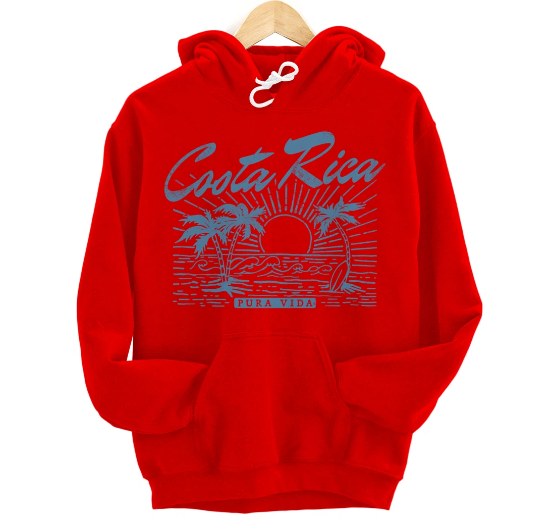 Costa Rica Pura Vida Vintage Distressed Beach Pullover Hoodie