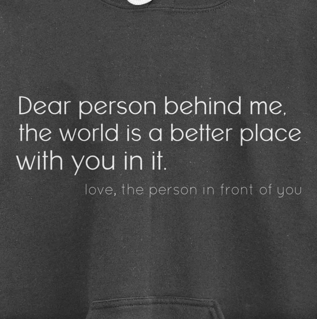 Dear Person Depression Awareness Inspiration Positive Quote Pullover Hoodie