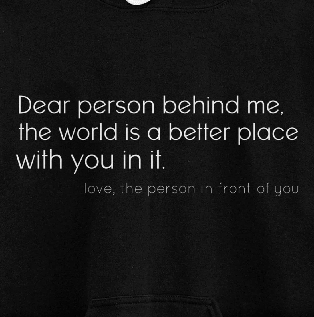 Dear Person Depression Awareness Inspiration Positive Quote Pullover Hoodie