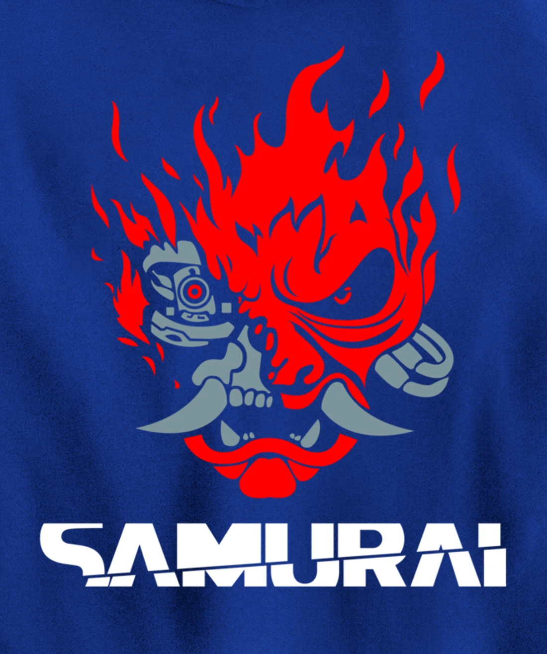 Samurai Japanese Demon Mask Edge Cyber Runners Punk Pullover Hoodie