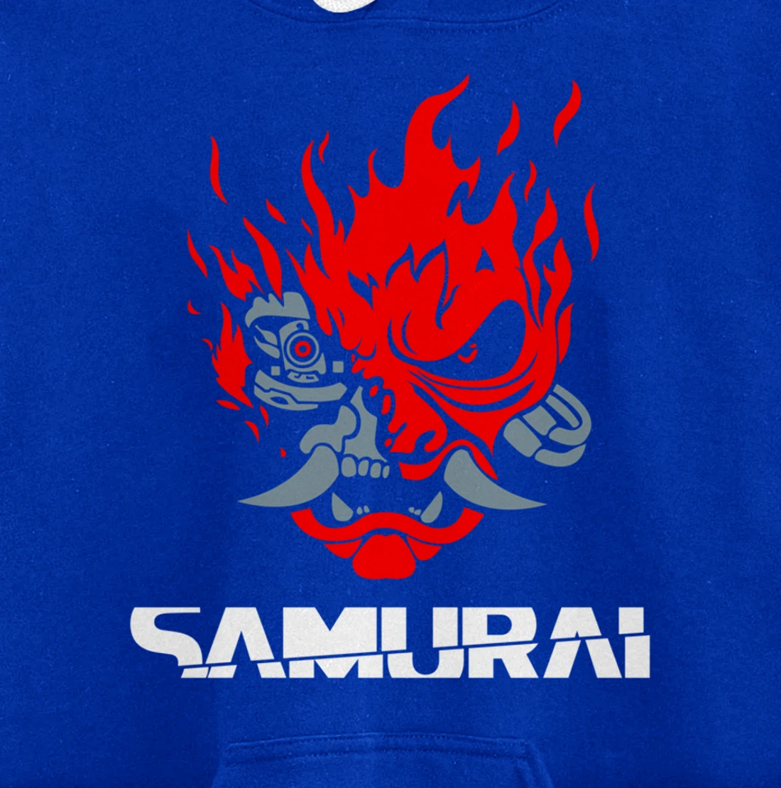 Samurai Japanese Demon Mask Edge Cyber Runners Punk Pullover Hoodie