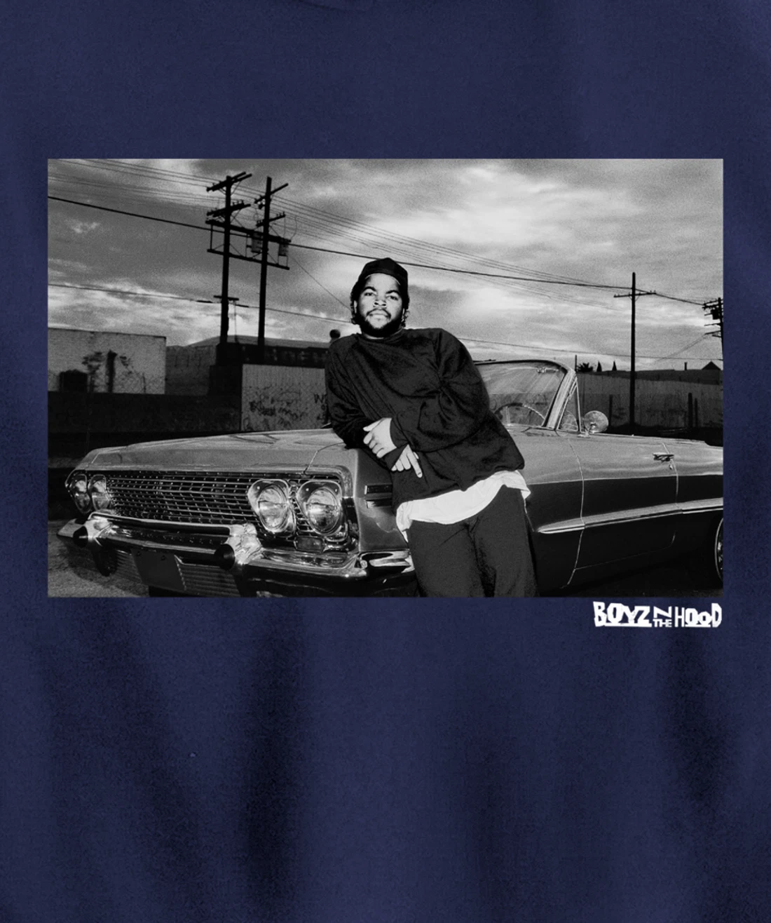 Boyz N The Hood Doughboy Leaning On Impala Portrait Pullover Hoodie