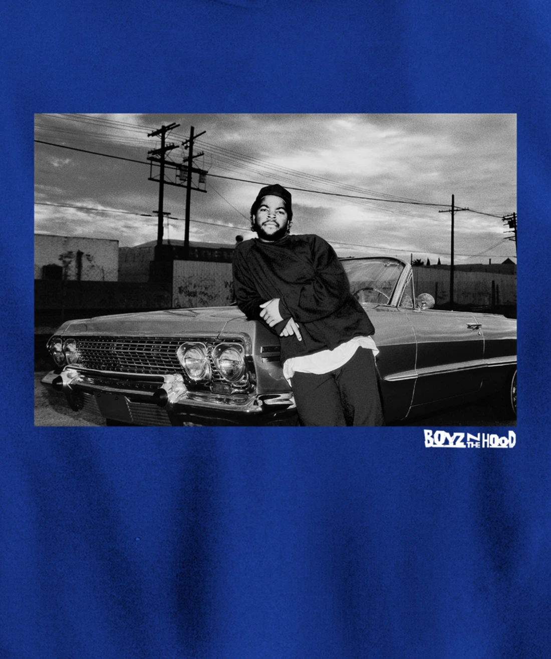 Boyz N The Hood Doughboy Leaning On Impala Portrait Pullover Hoodie