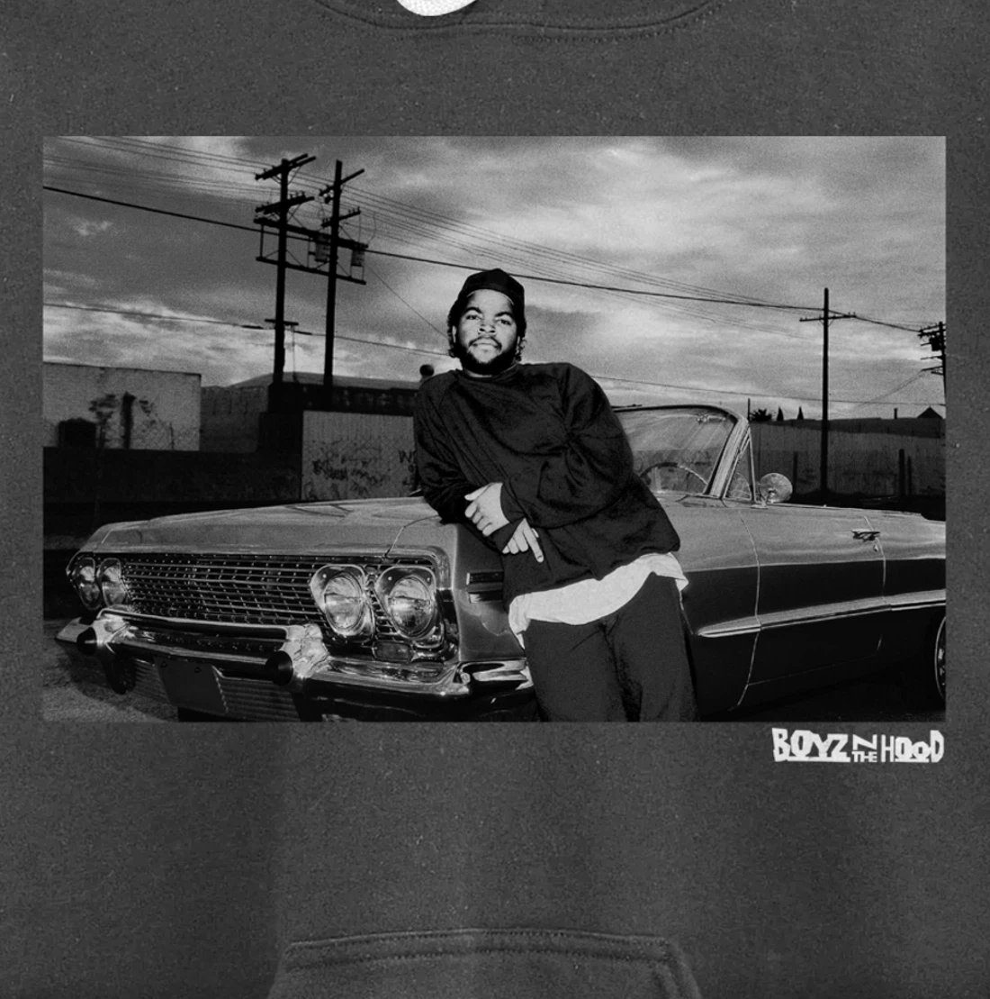 Boyz N The Hood Doughboy Leaning On Impala Portrait Pullover Hoodie