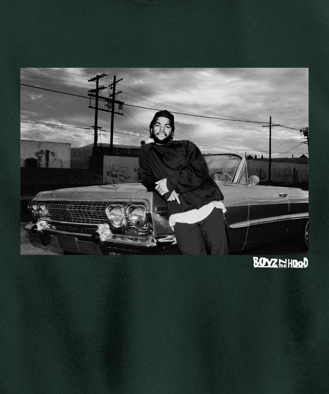 Boyz N The Hood Doughboy Leaning On Impala Portrait Pullover Hoodie