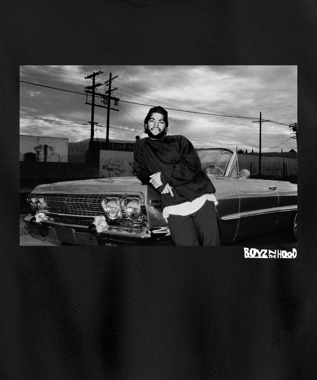 Boyz N The Hood Doughboy Leaning On Impala Portrait Pullover Hoodie