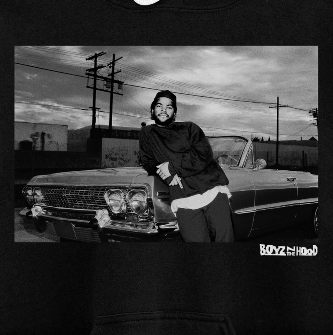 Boyz N The Hood Doughboy Leaning On Impala Portrait Pullover Hoodie