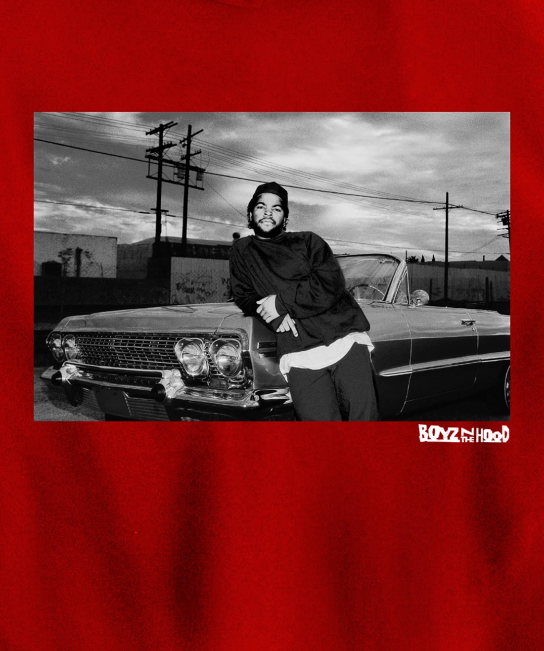 Boyz N The Hood Doughboy Leaning On Impala Portrait Pullover Hoodie