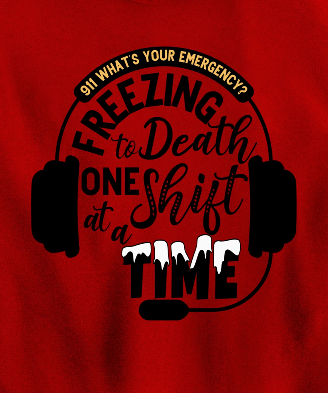 911 Police Dispatcher Gift for Thin Gold Line 1st Responders Pullover Hoodie