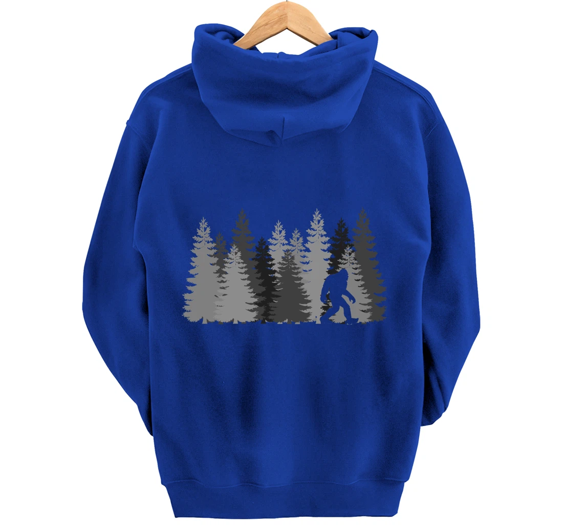 Bigfoot in the Forest Sasquatch Pullover Hoodie