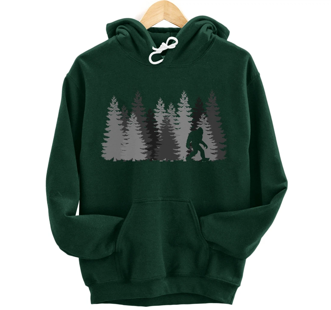 Bigfoot in the Forest Sasquatch Pullover Hoodie