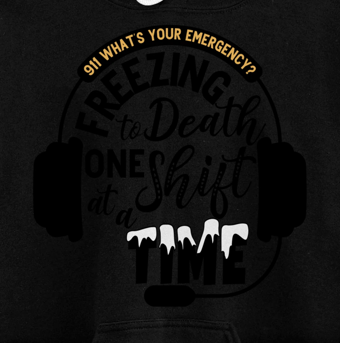 911 Police Dispatcher Gift for Thin Gold Line 1st Responders Pullover Hoodie