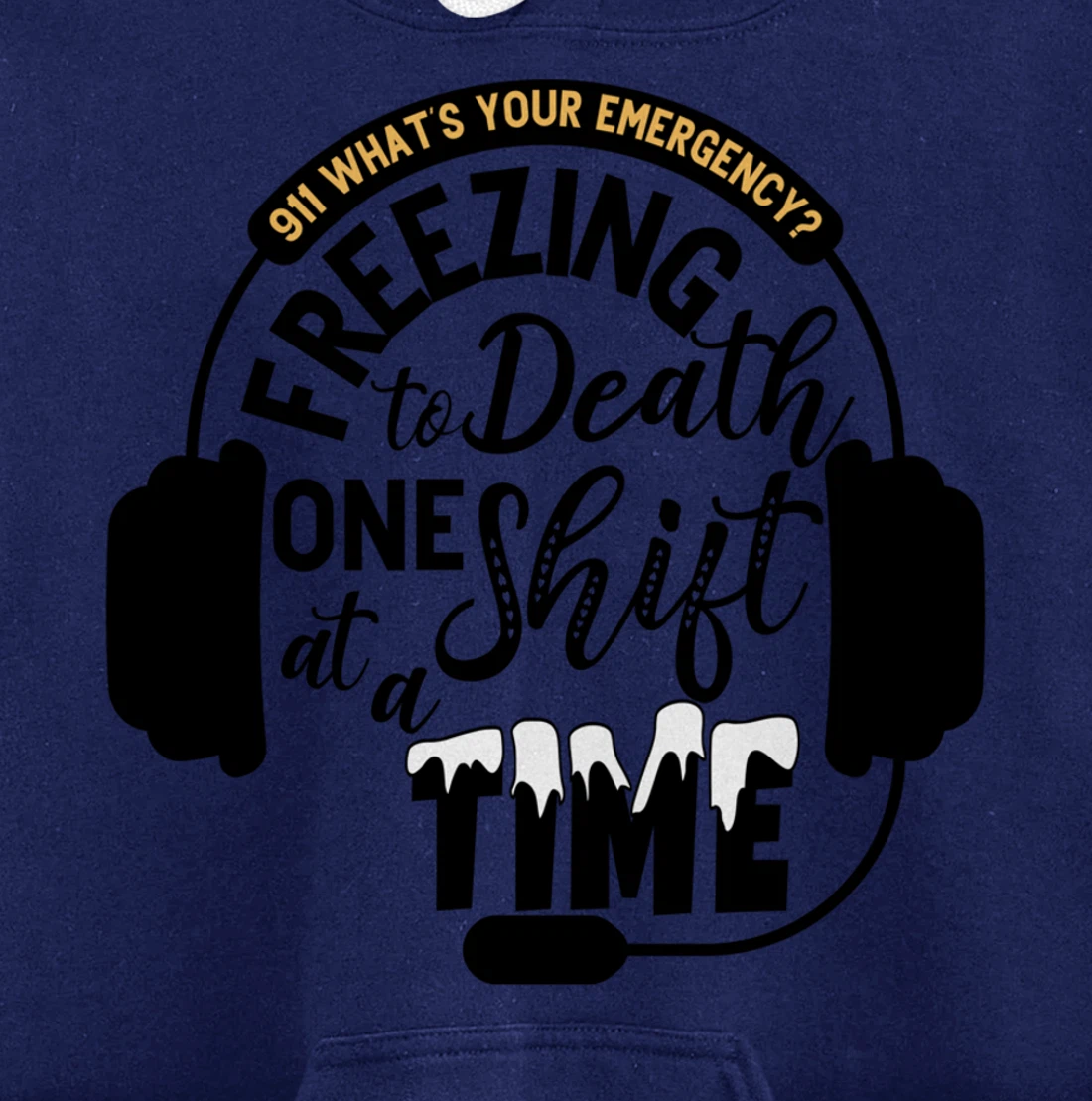 911 Police Dispatcher Gift for Thin Gold Line 1st Responders Pullover Hoodie