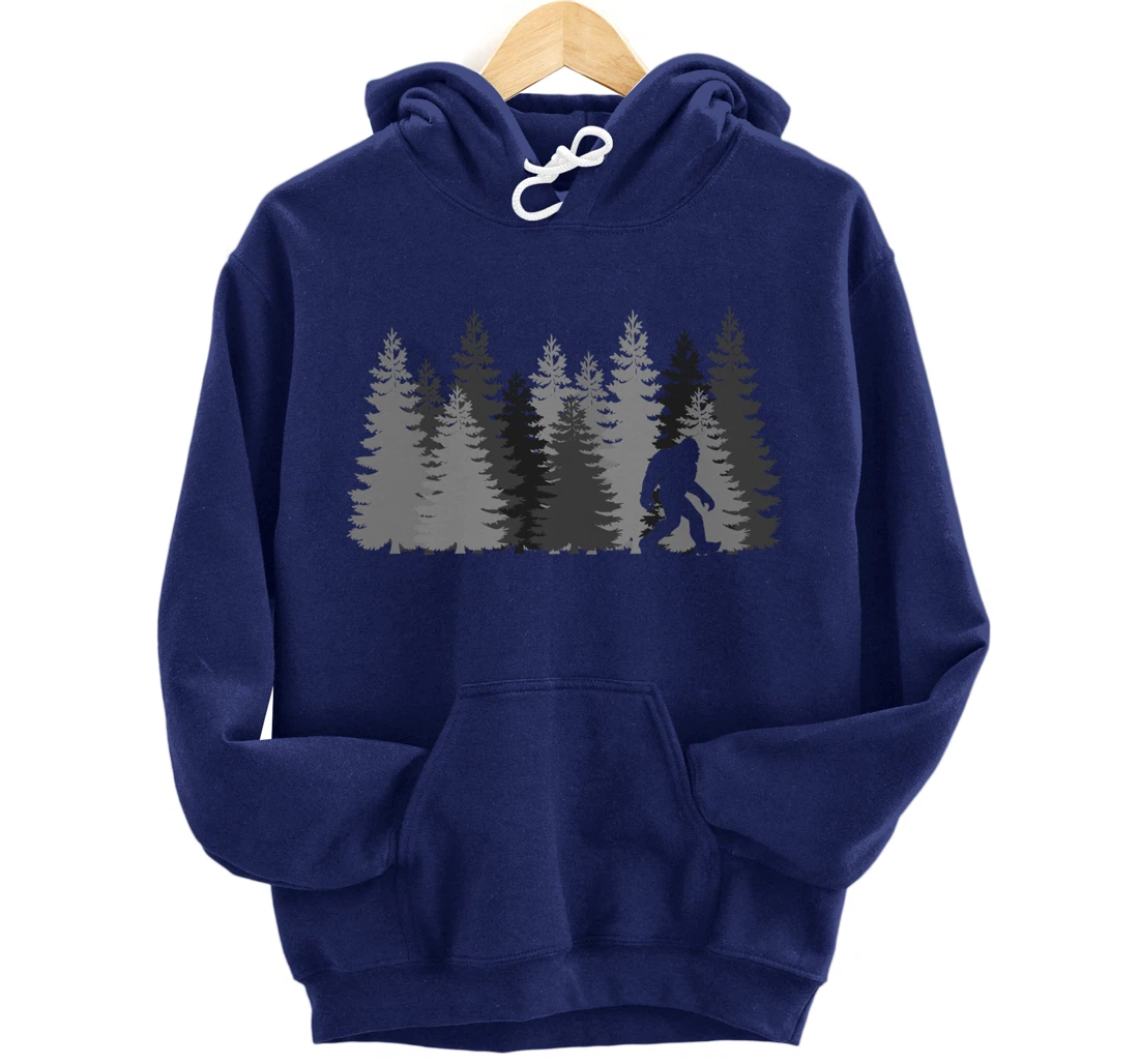 Bigfoot in the Forest Sasquatch Pullover Hoodie