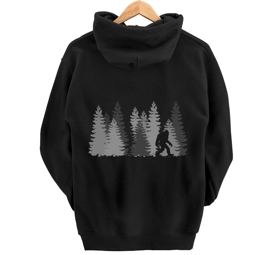 Bigfoot in the Forest Sasquatch Pullover Hoodie