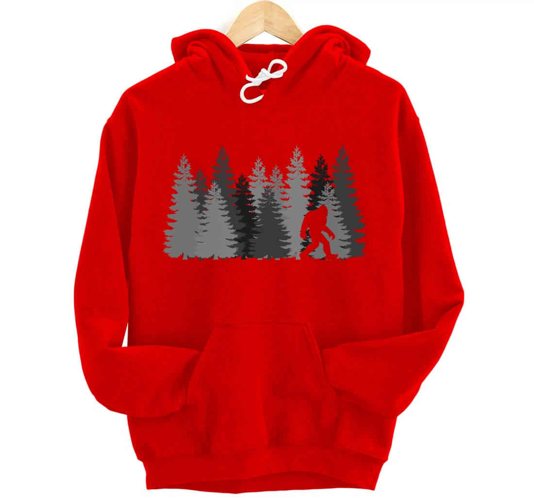 Bigfoot in the Forest Sasquatch Pullover Hoodie