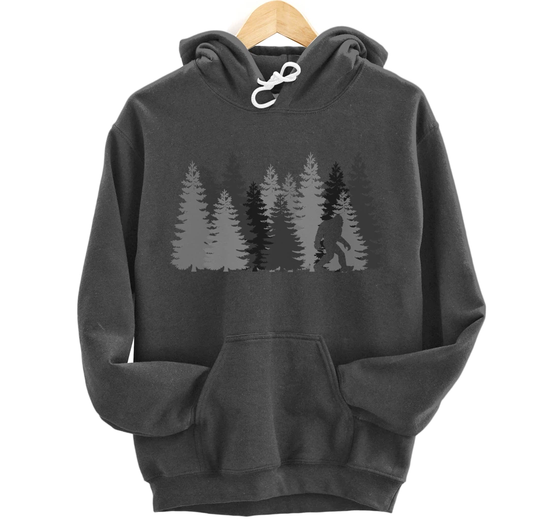 Bigfoot in the Forest Sasquatch Pullover Hoodie