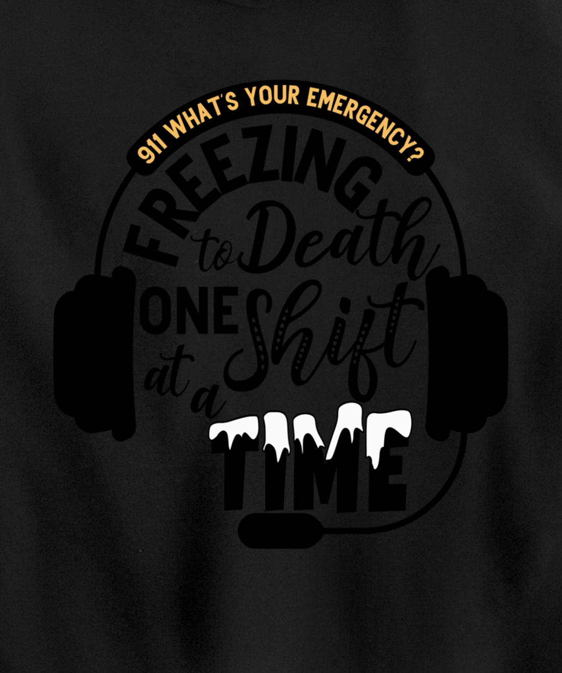 911 Police Dispatcher Gift for Thin Gold Line 1st Responders Pullover Hoodie