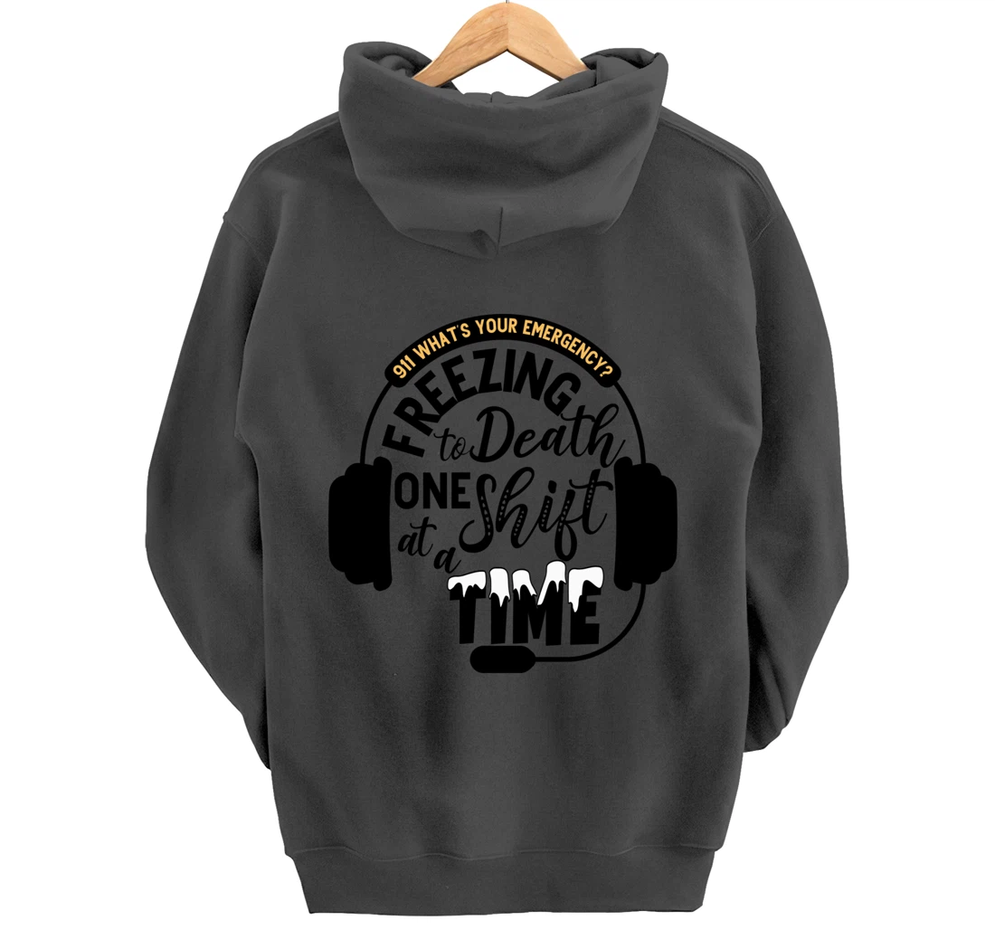 911 Police Dispatcher Gift for Thin Gold Line 1st Responders Pullover Hoodie
