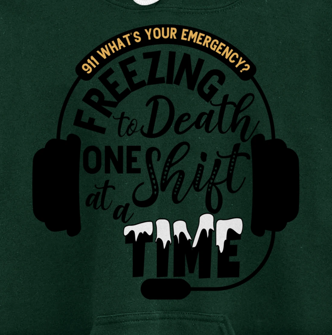 911 Police Dispatcher Gift for Thin Gold Line 1st Responders Pullover Hoodie