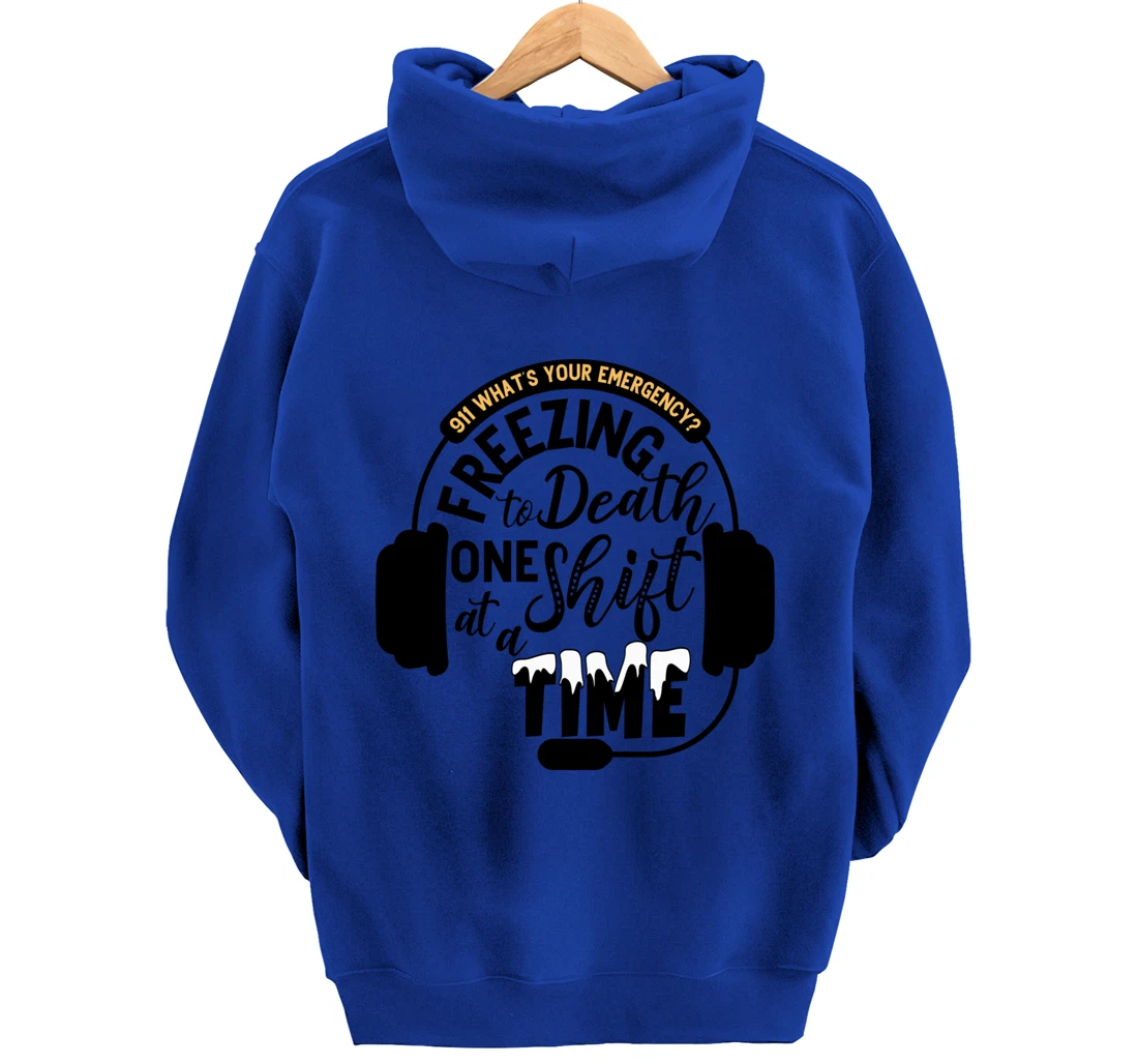 911 Police Dispatcher Gift for Thin Gold Line 1st Responders Pullover Hoodie