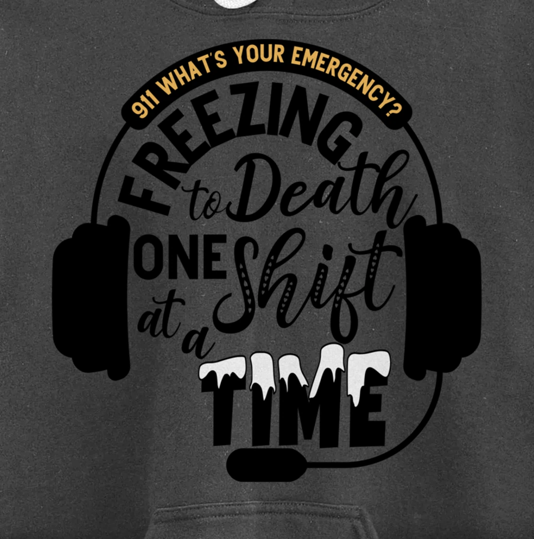 911 Police Dispatcher Gift for Thin Gold Line 1st Responders Pullover Hoodie