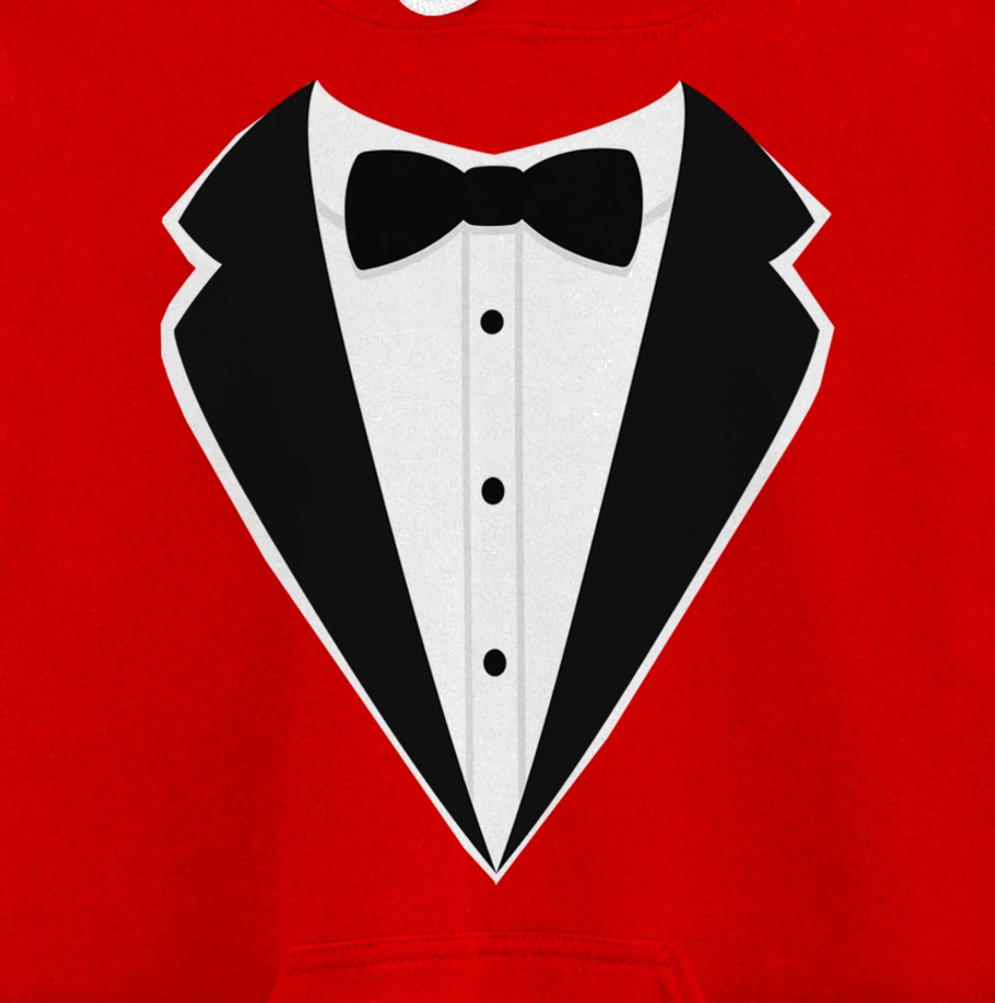 Fake Tux Funny Faux Suit Vest and tie Tuxedo Prom Pullover Hoodie