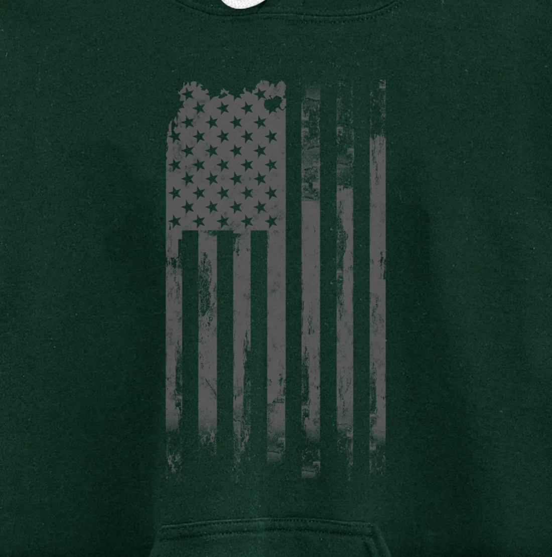 Vintage Patriotic Distressed America USA Flag Pullover Hoodie