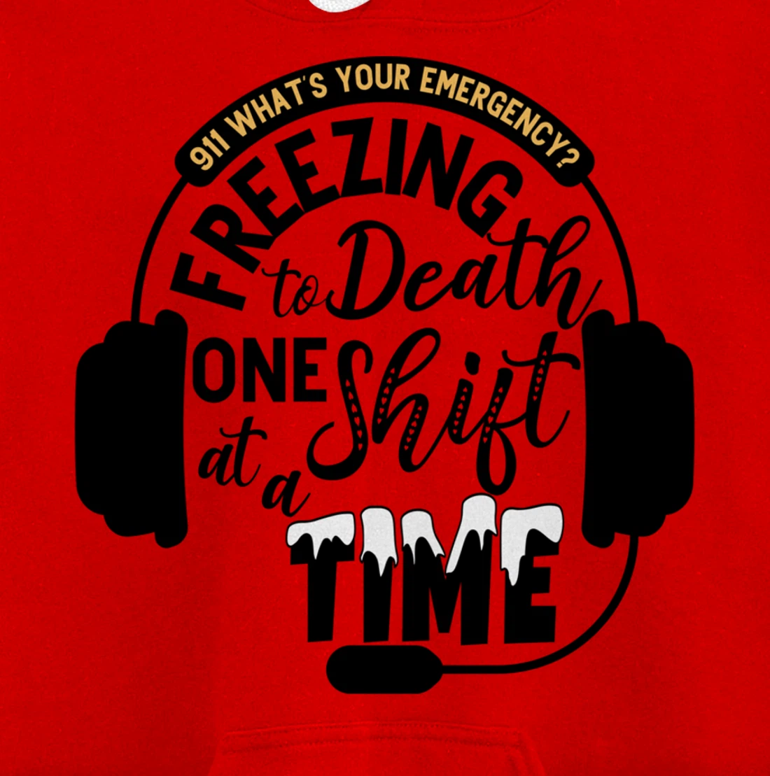 911 Police Dispatcher Gift for Thin Gold Line 1st Responders Pullover Hoodie