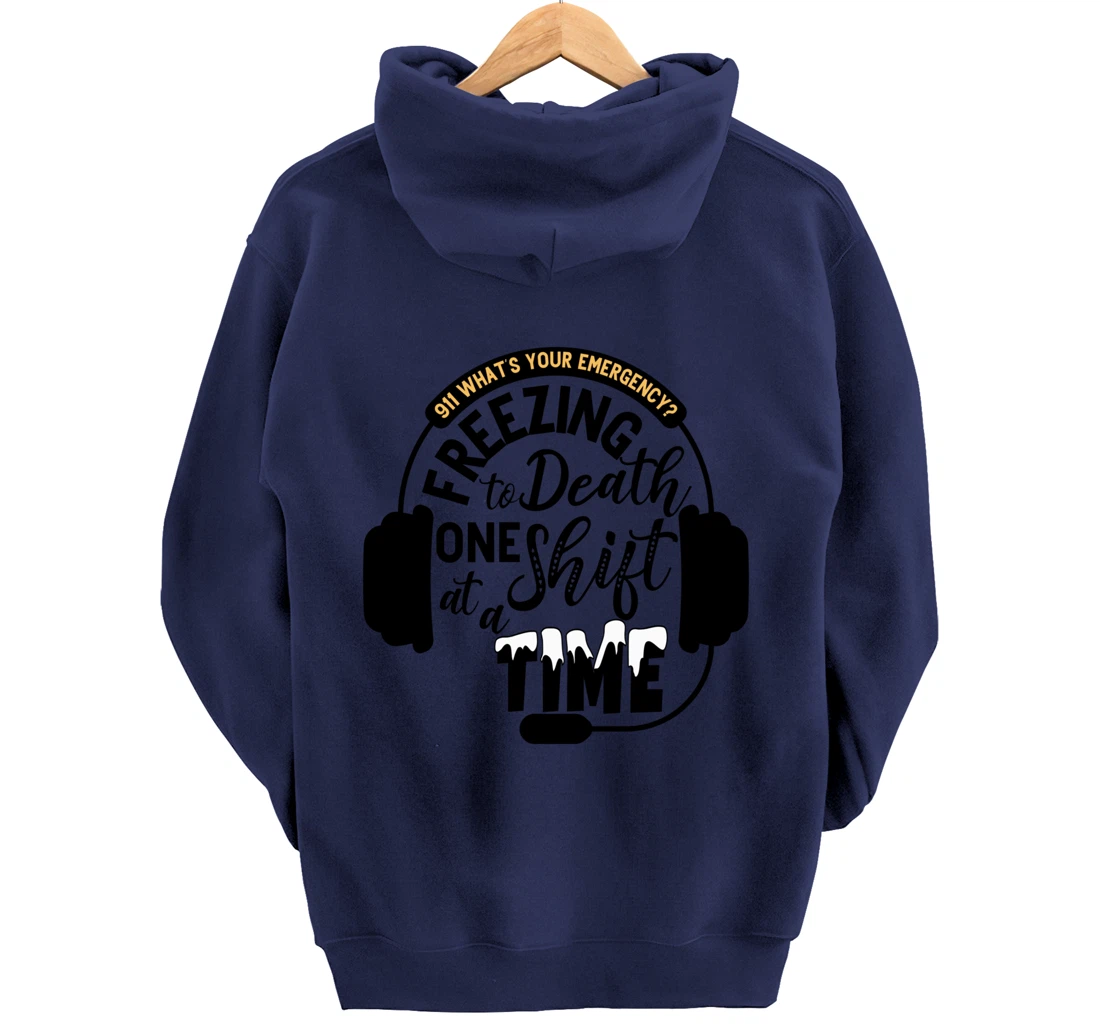 911 Police Dispatcher Gift for Thin Gold Line 1st Responders Pullover Hoodie