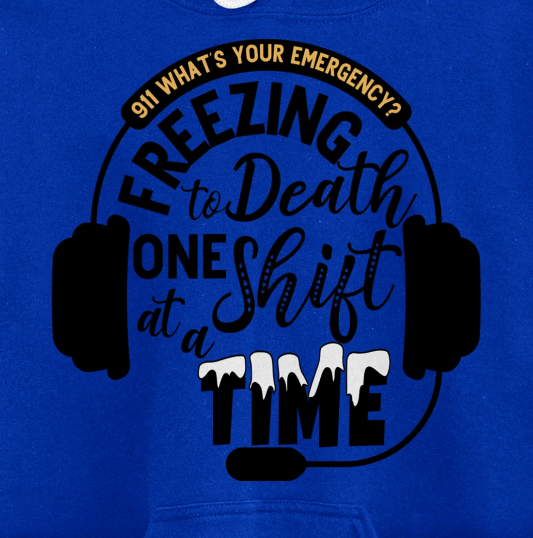 911 Police Dispatcher Gift for Thin Gold Line 1st Responders Pullover Hoodie