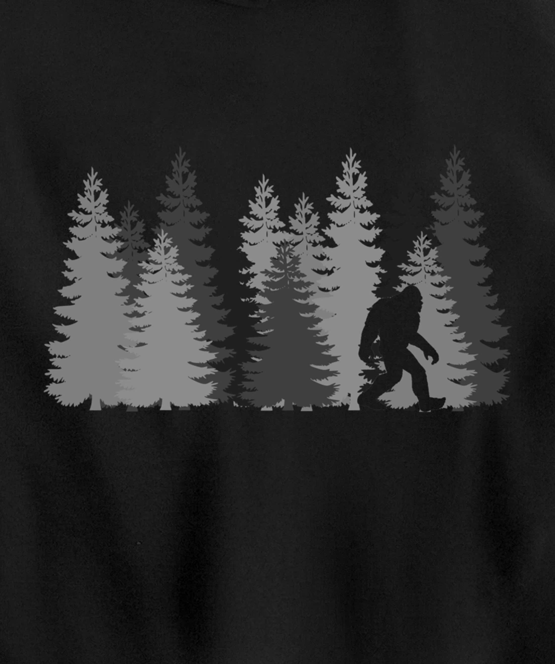 Bigfoot in the Forest Sasquatch Pullover Hoodie