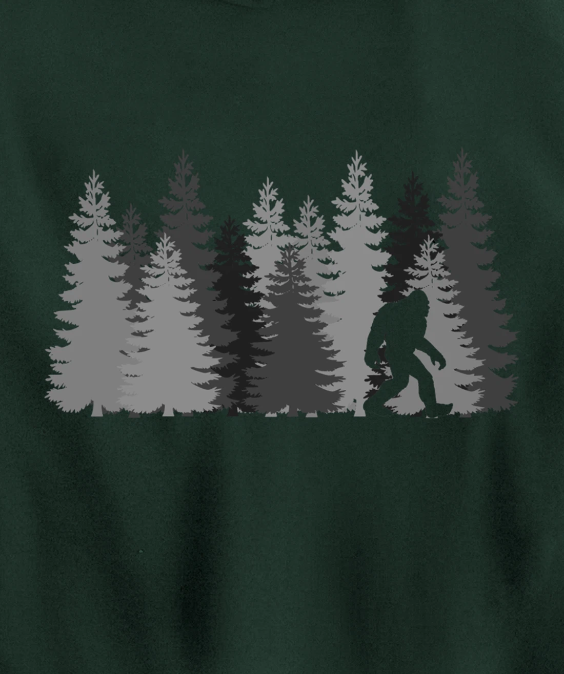 Bigfoot in the Forest Sasquatch Pullover Hoodie