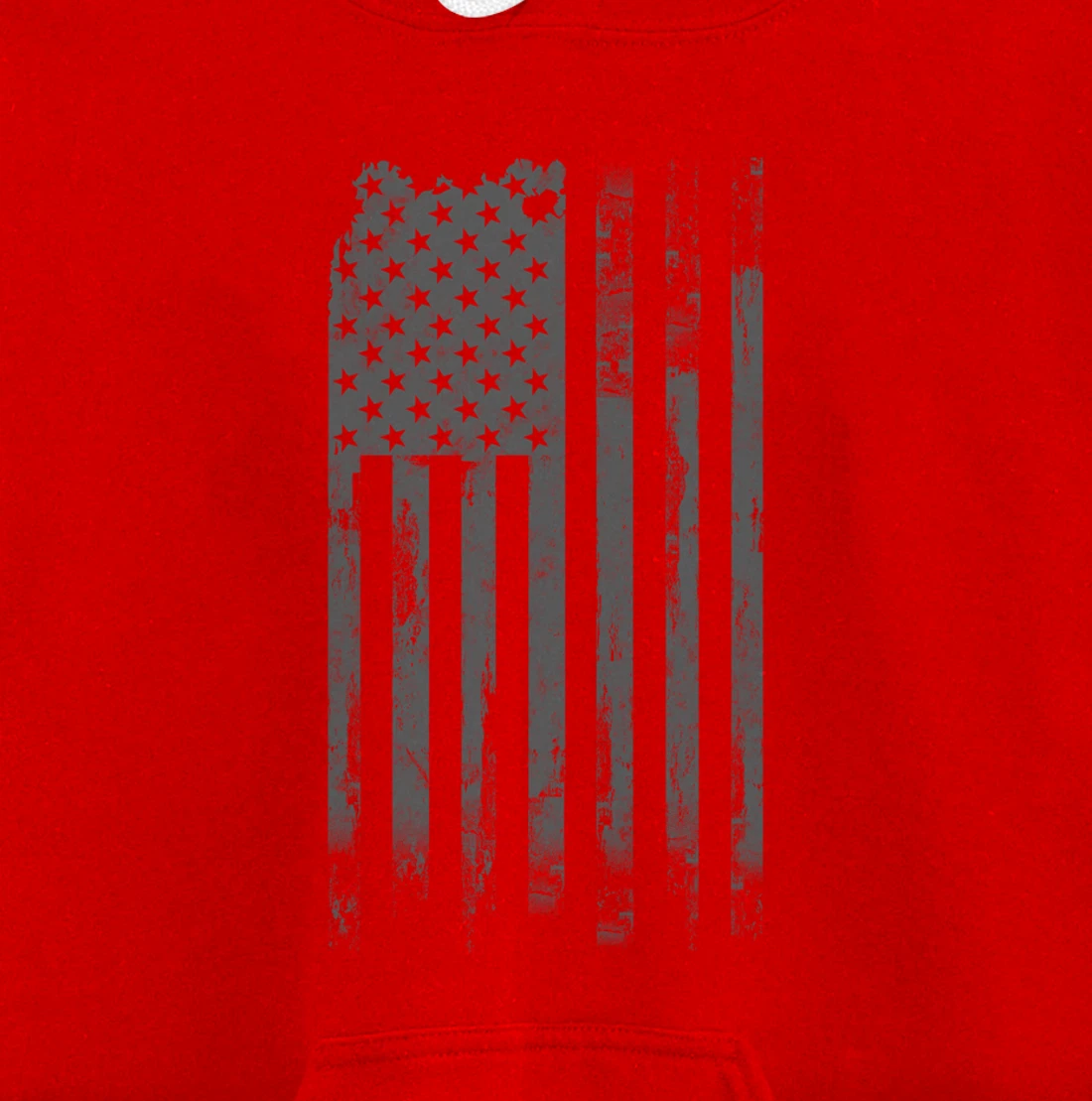 Vintage Patriotic Distressed America USA Flag Pullover Hoodie