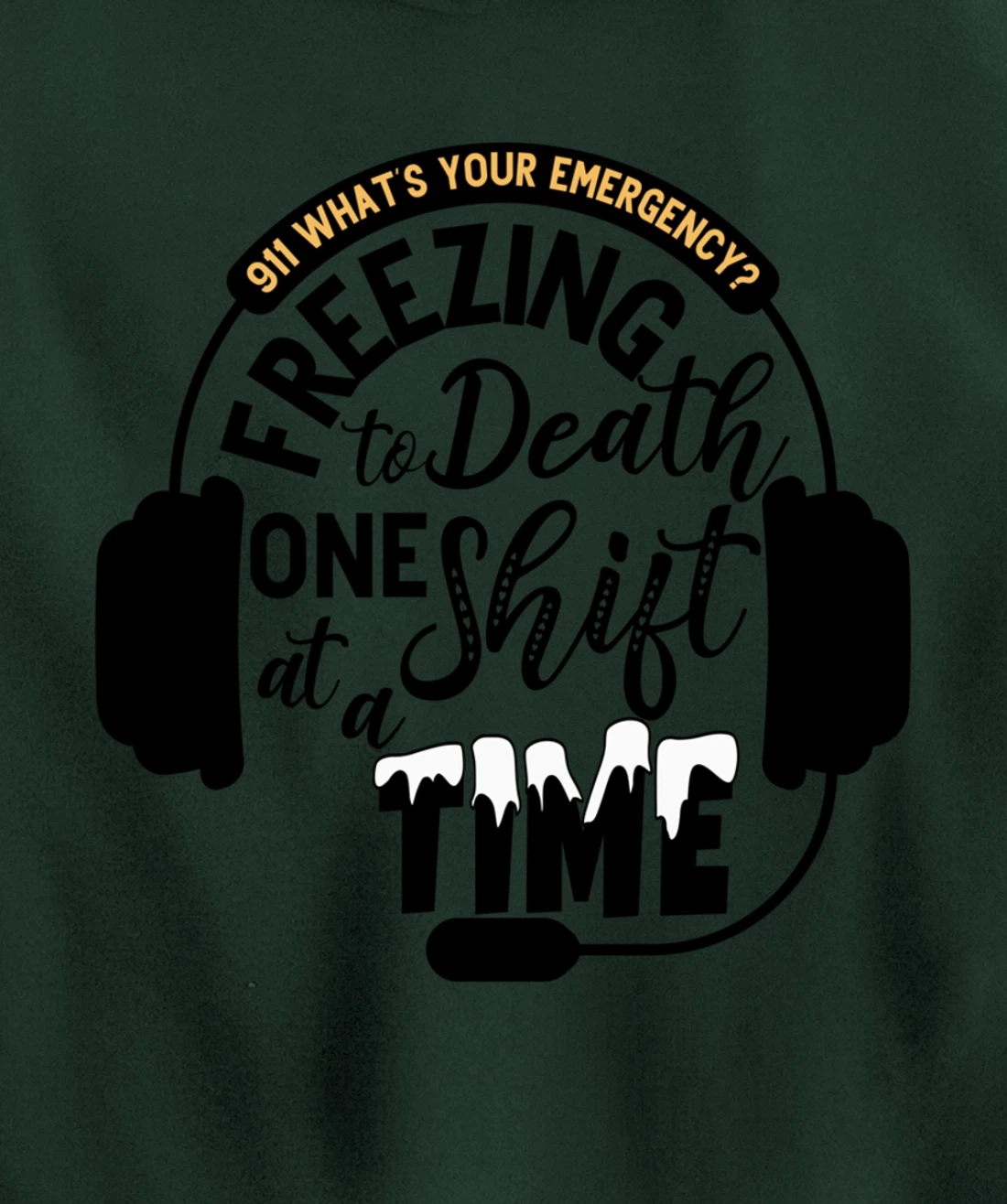 911 Police Dispatcher Gift for Thin Gold Line 1st Responders Pullover Hoodie