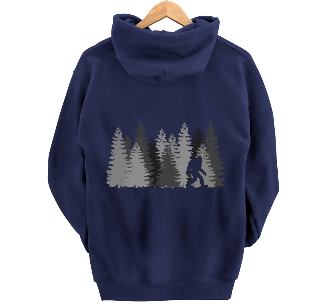 Bigfoot in the Forest Sasquatch Pullover Hoodie