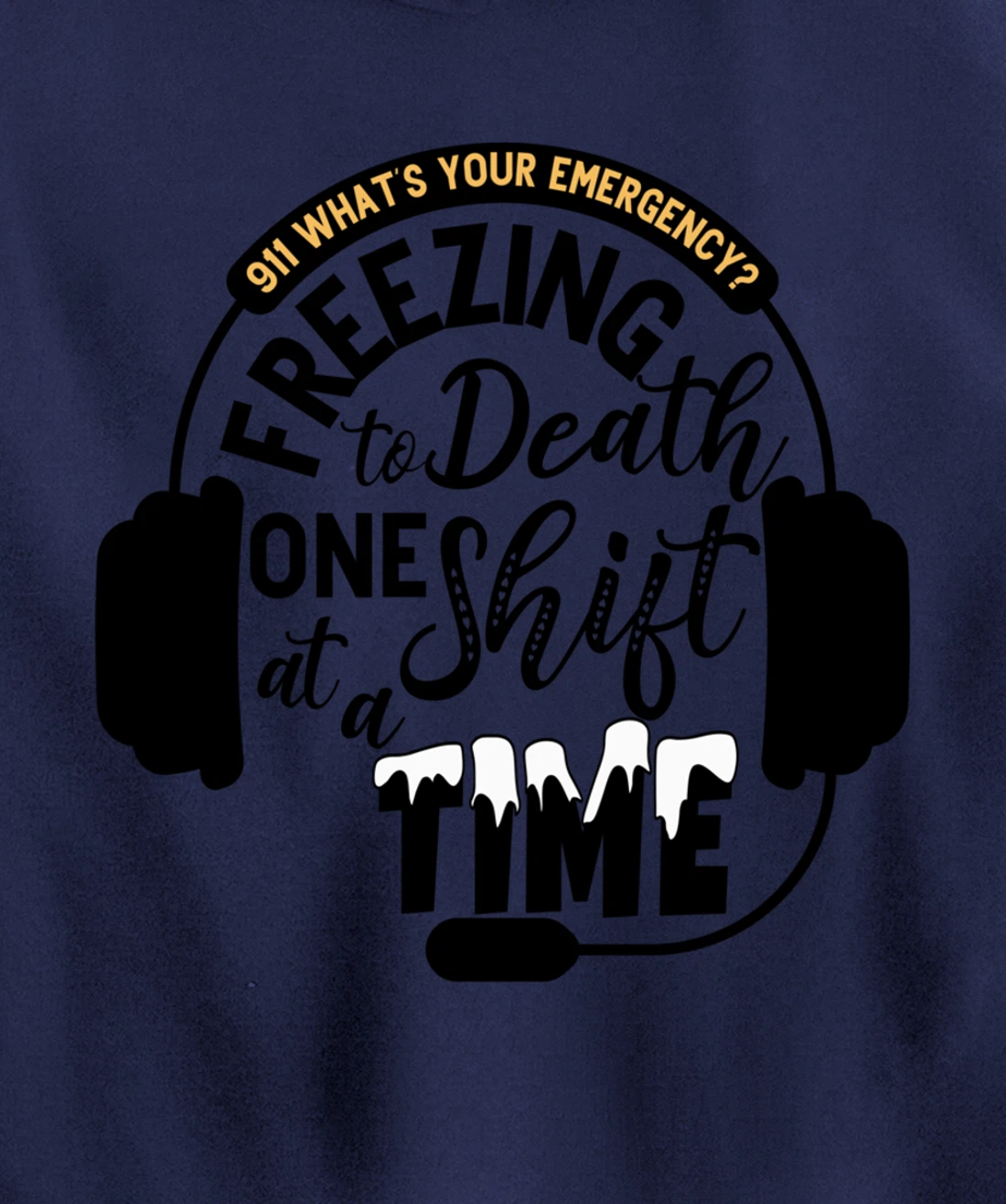 911 Police Dispatcher Gift for Thin Gold Line 1st Responders Pullover Hoodie