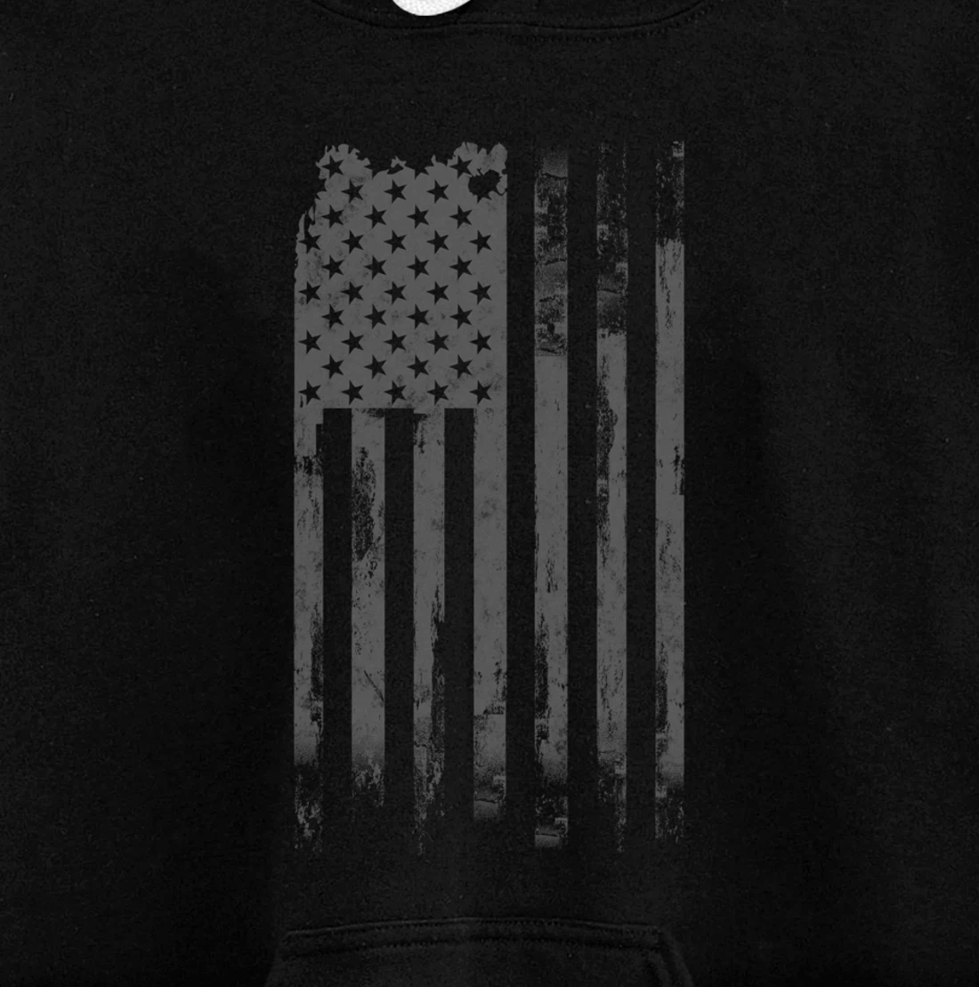 Vintage Patriotic Distressed America USA Flag Pullover Hoodie