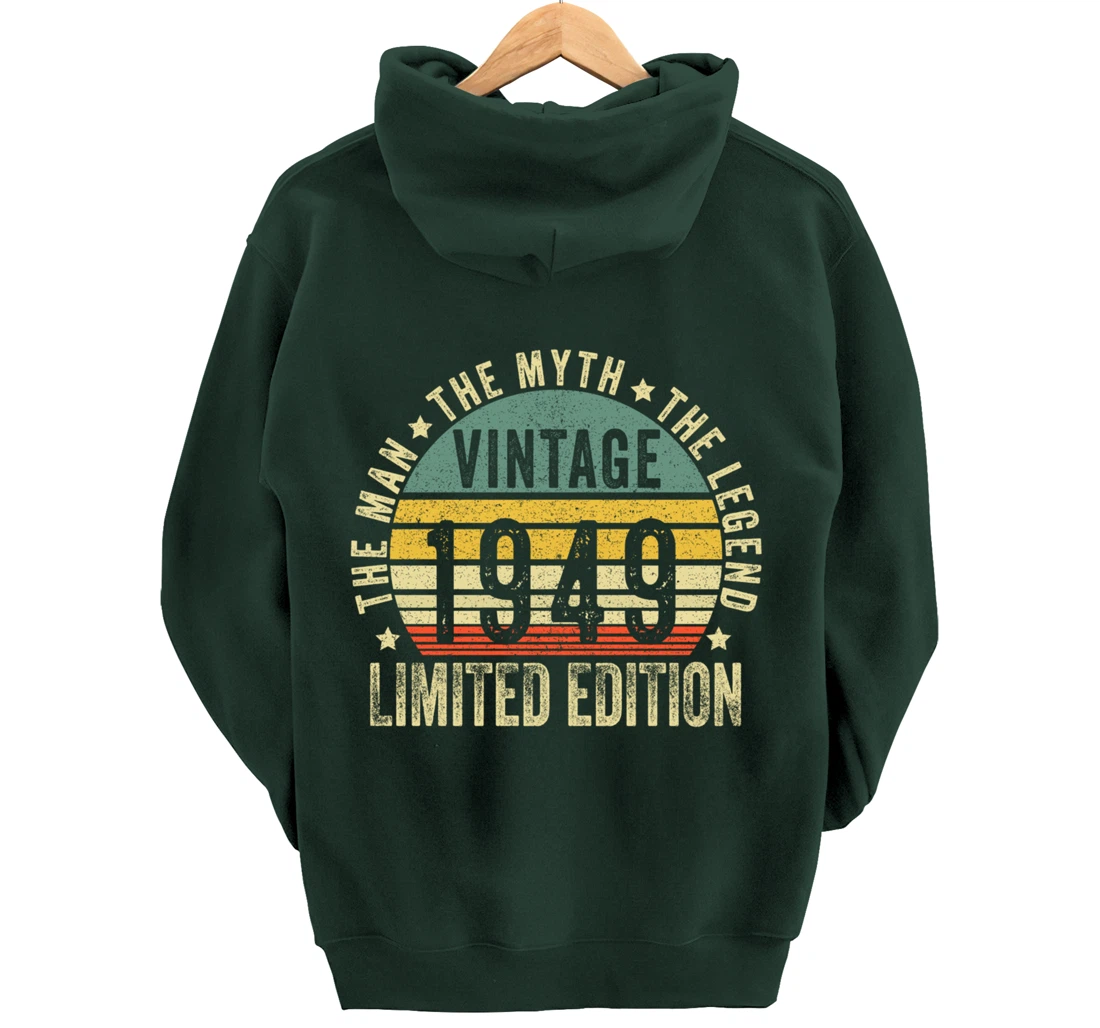 75 Year Old Gifts Vintage 1949 Limited Edition 75th Birthday Pullover Hoodie