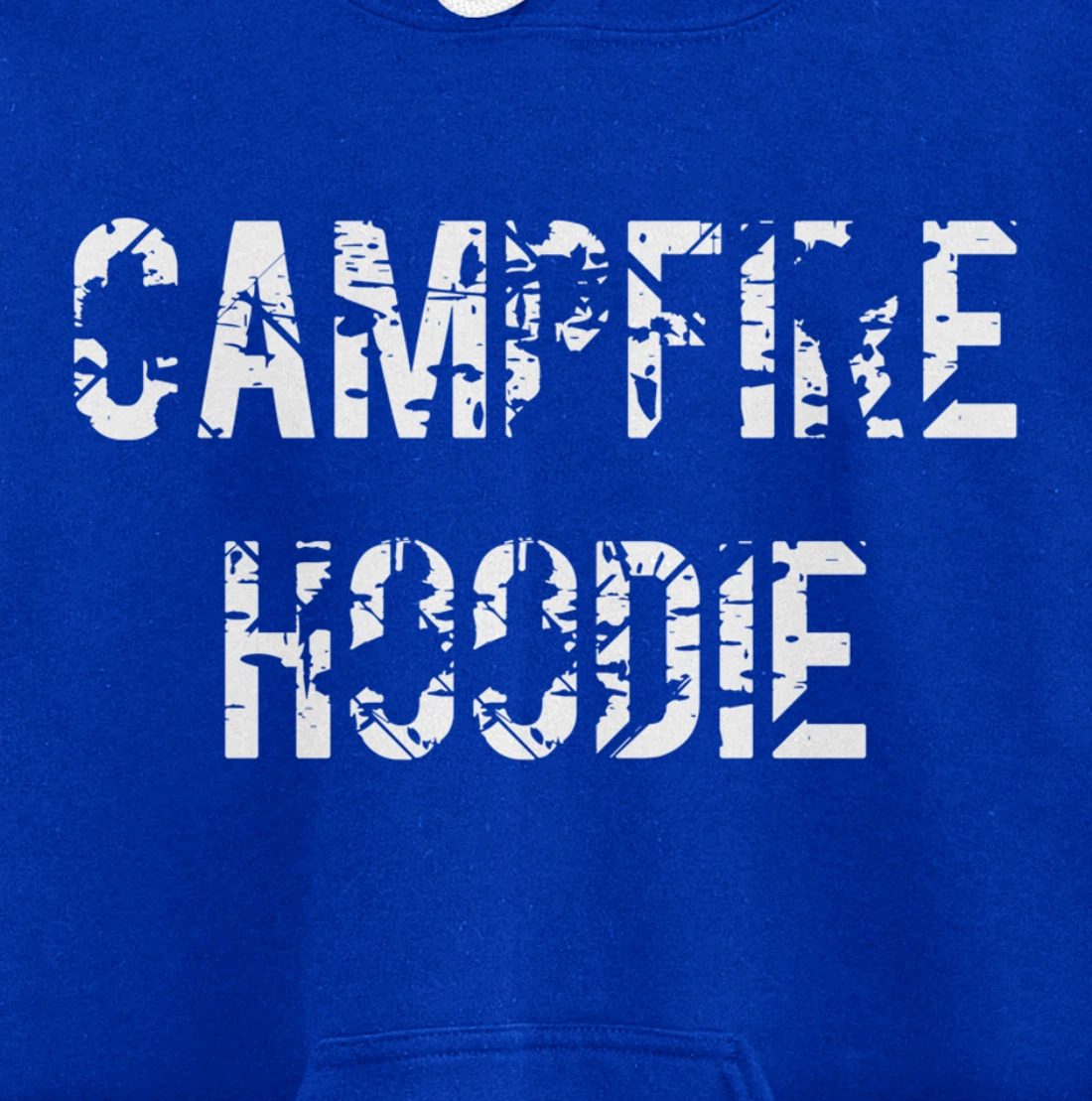 Campfire Hoodie Distressed Text Pullover Hoodie