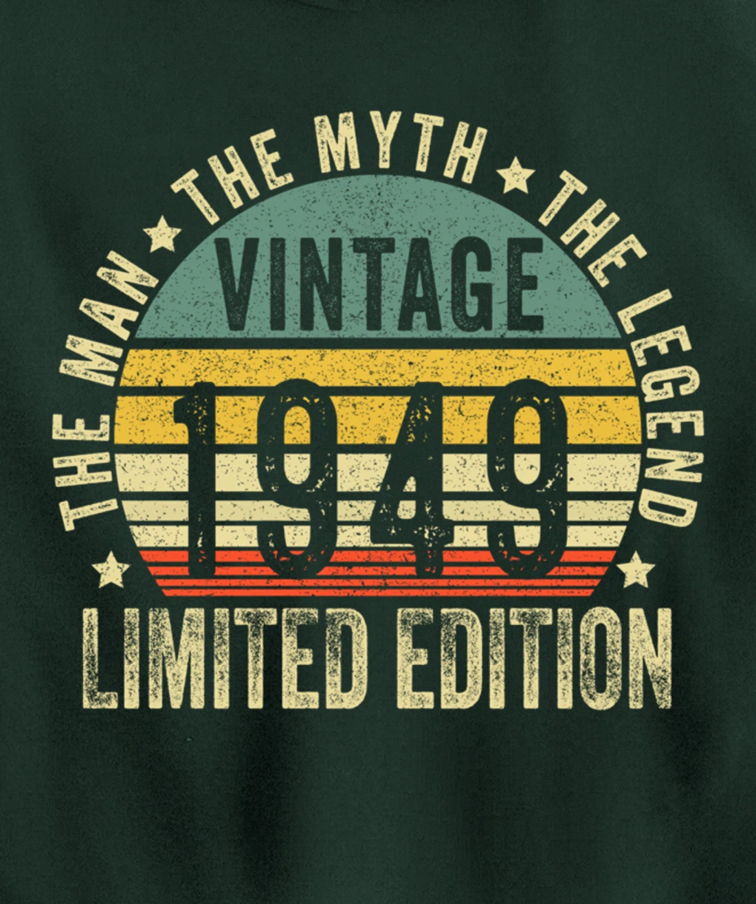75 Year Old Gifts Vintage 1949 Limited Edition 75th Birthday Pullover Hoodie