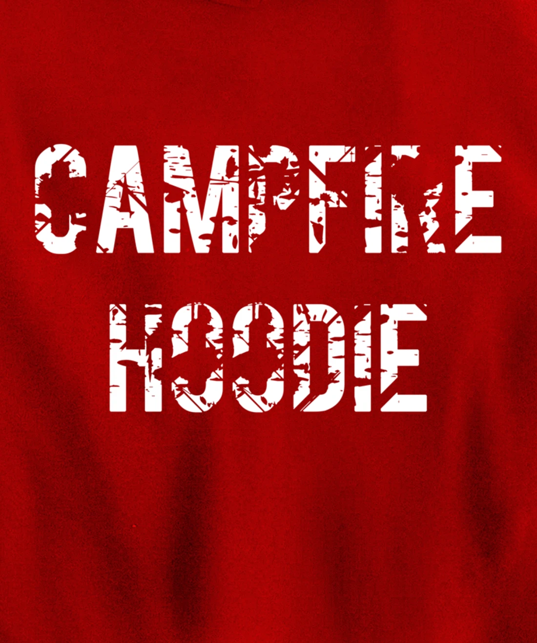 Campfire Hoodie Distressed Text Pullover Hoodie