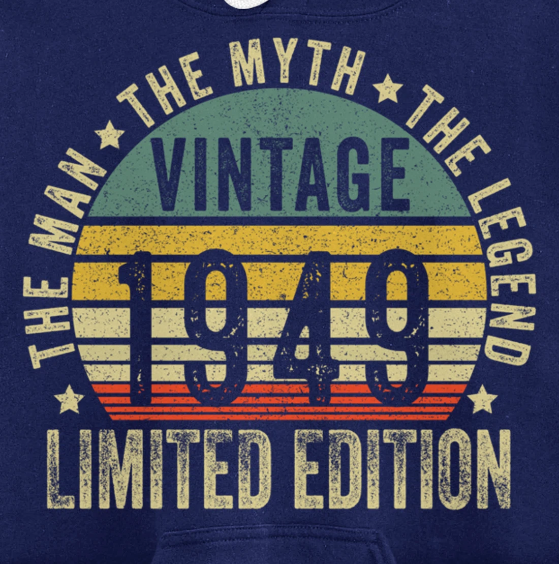 75 Year Old Gifts Vintage 1949 Limited Edition 75th Birthday Pullover Hoodie