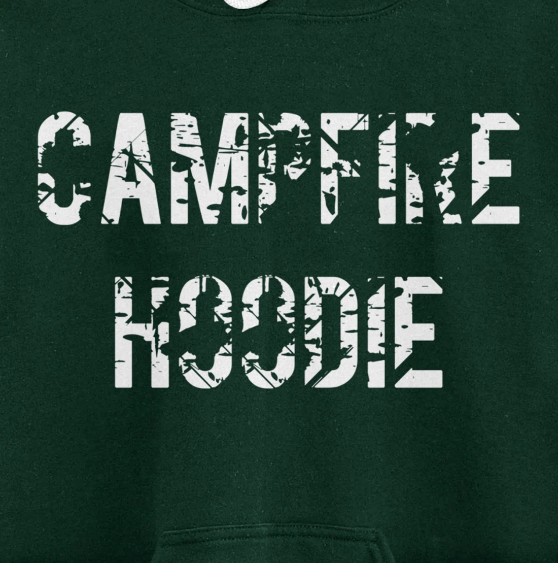 Campfire Hoodie Distressed Text Pullover Hoodie