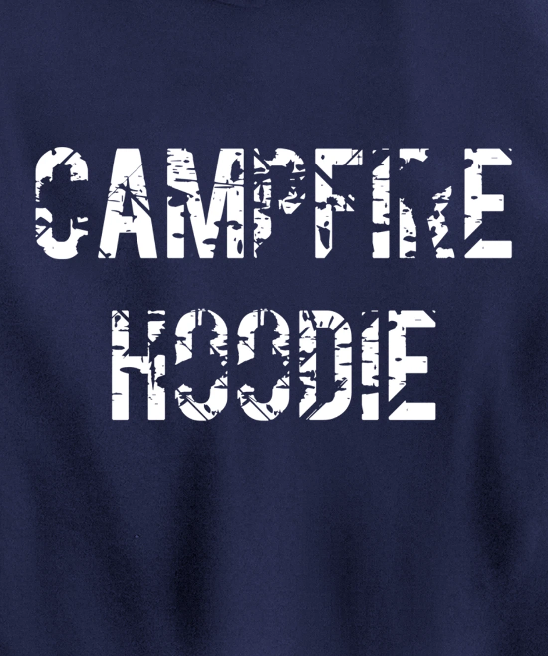 Campfire Hoodie Distressed Text Pullover Hoodie