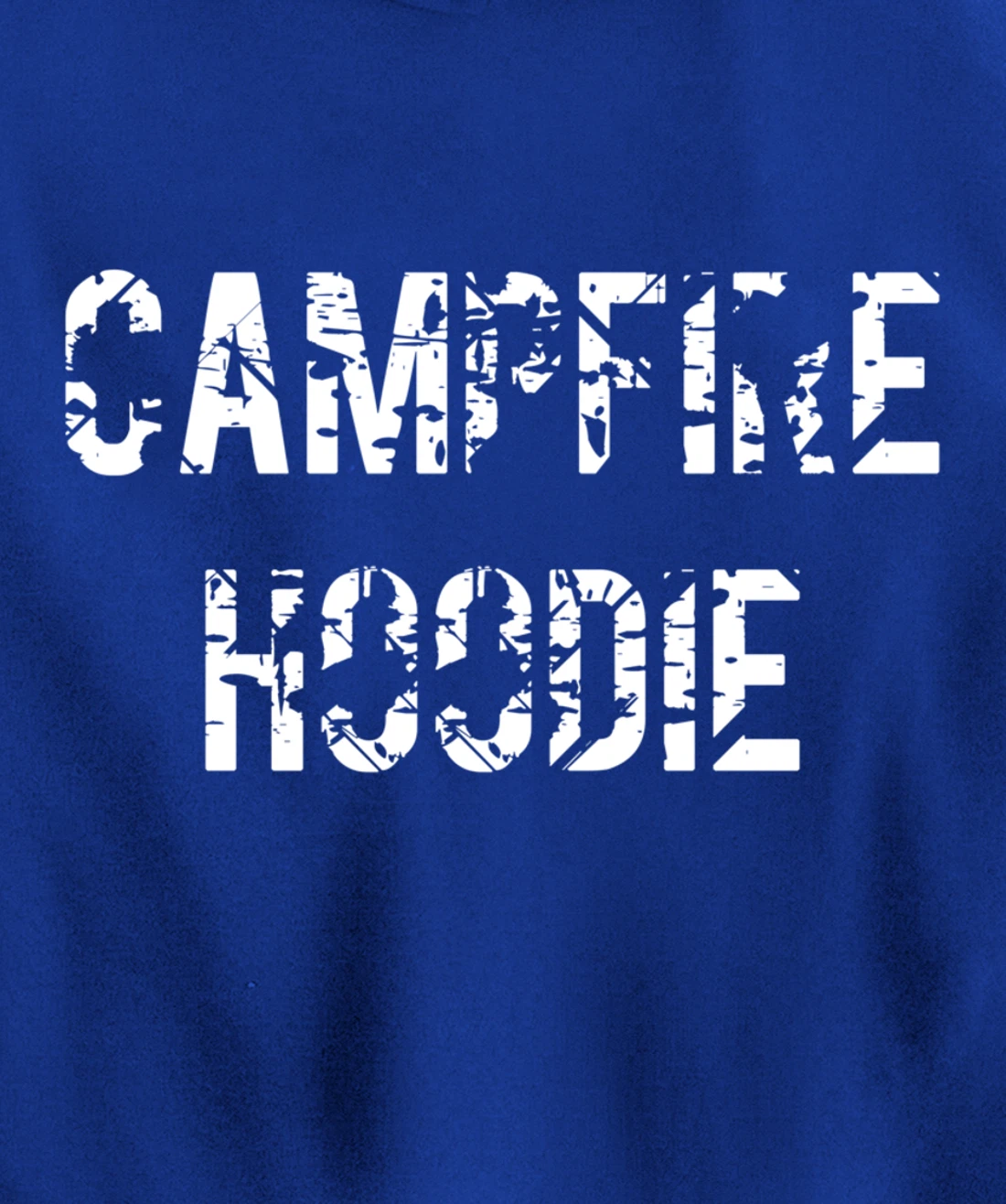 Campfire Hoodie Distressed Text Pullover Hoodie