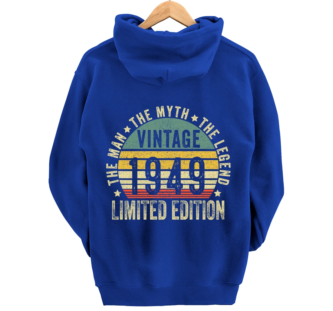 75 Year Old Gifts Vintage 1949 Limited Edition 75th Birthday Pullover Hoodie