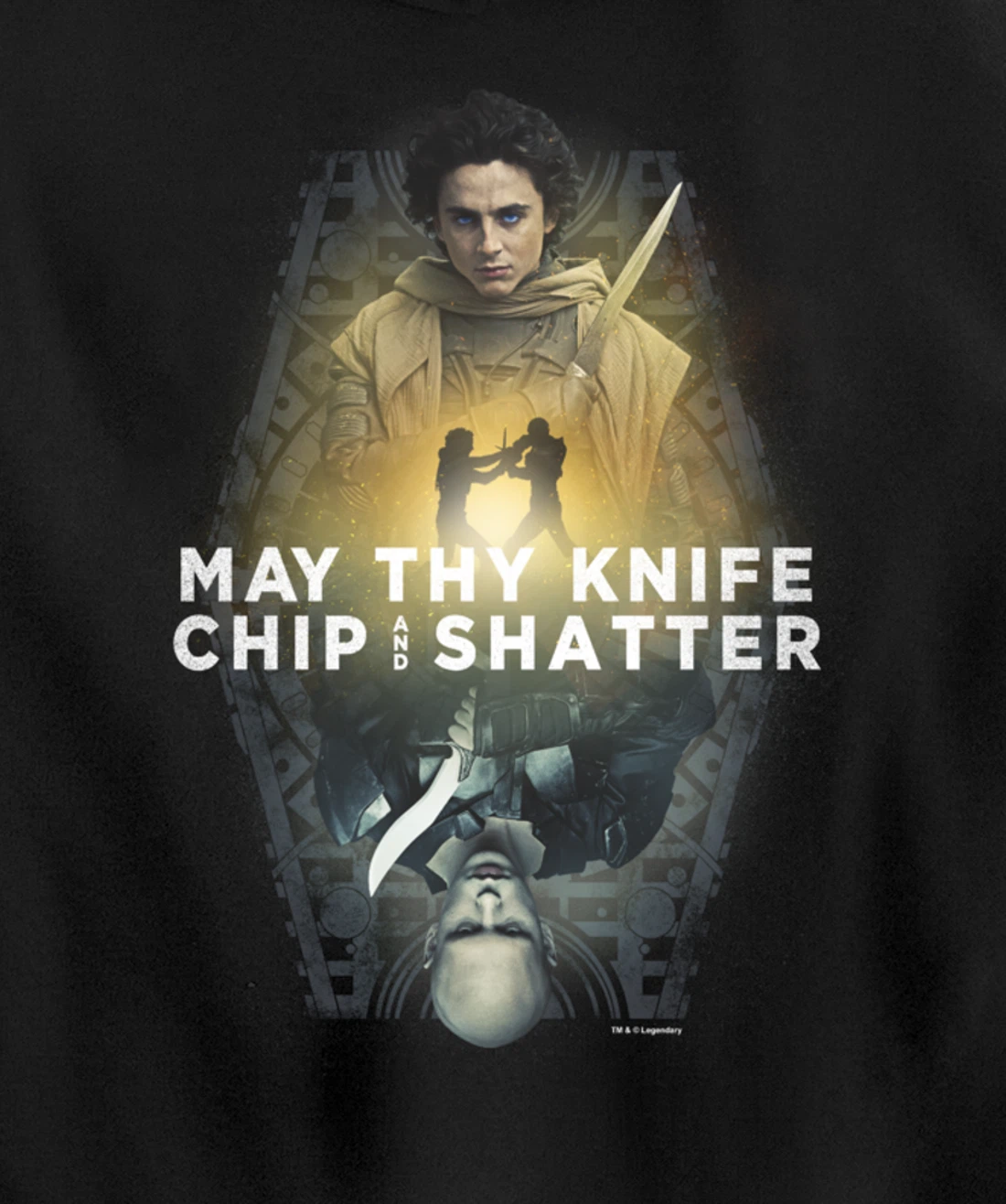 Dune Part Two May Thy Knife Chip & Shatter Epic Battle Shot Pullover Hoodie