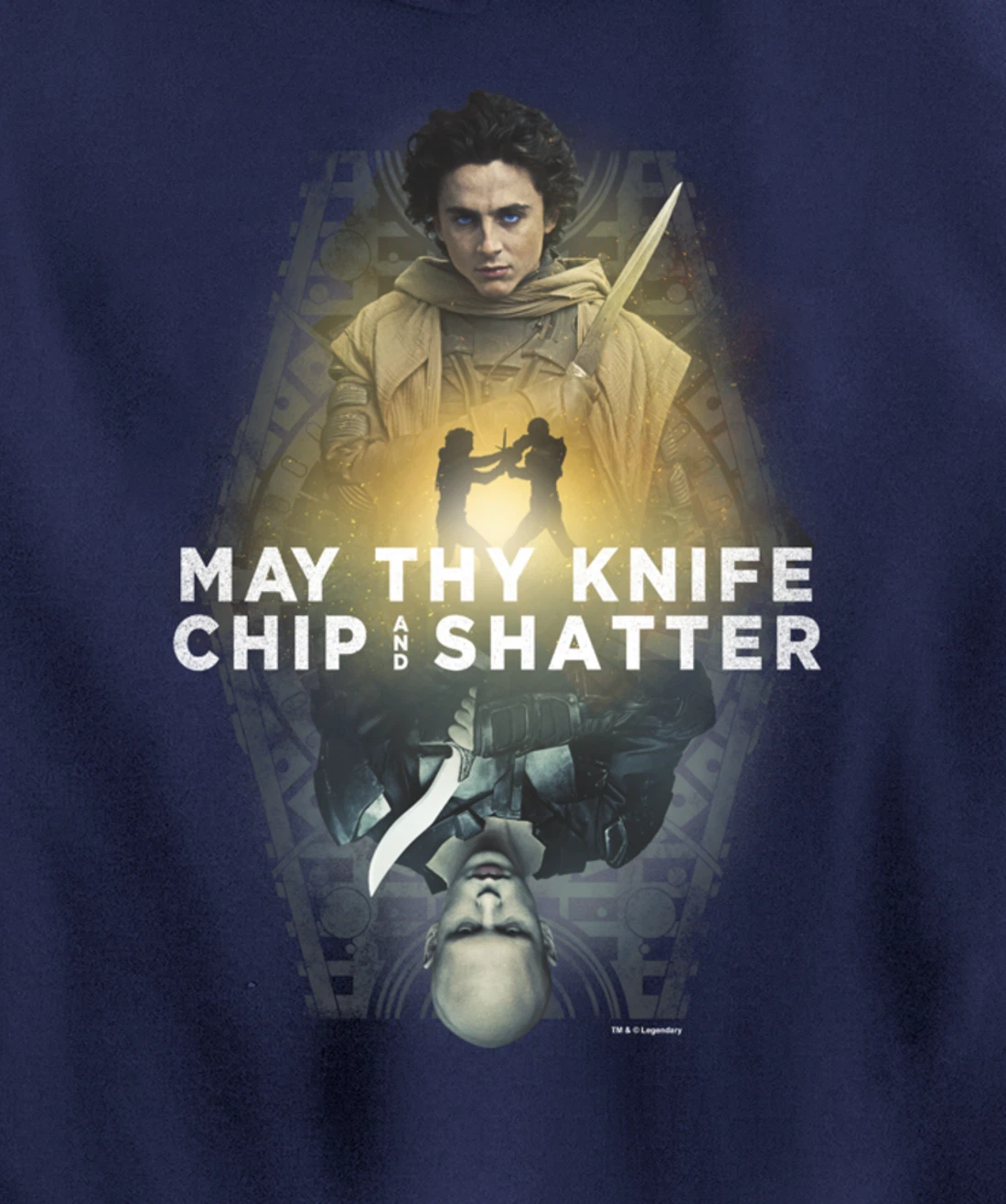 Dune Part Two May Thy Knife Chip & Shatter Epic Battle Shot Pullover Hoodie